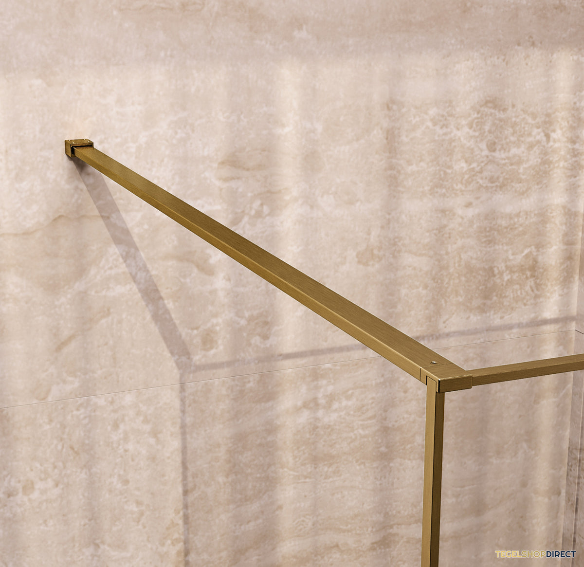 BRAUER Collision Inloopdouche 100x200 Helder Glas Incl. Glascoating PVD Goud Geborsteld – afbeelding 4