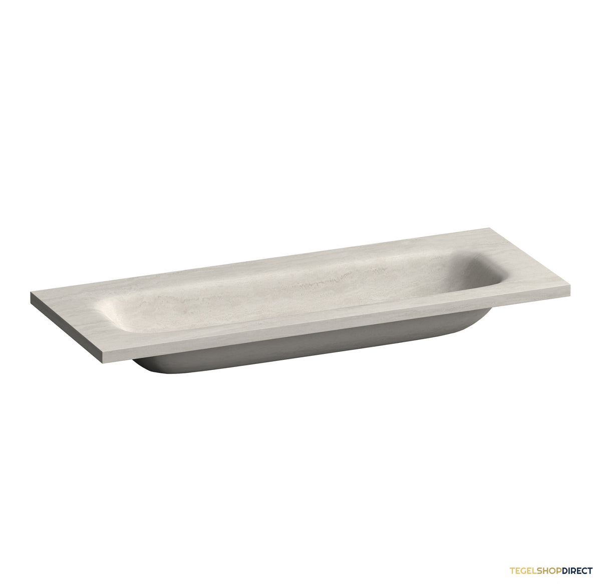 BRAUER Dune Medium wastafel 120 cm met 1 wasbak en 0 kraangaten Sintered Stone Ivory Travertin – afbeelding 3