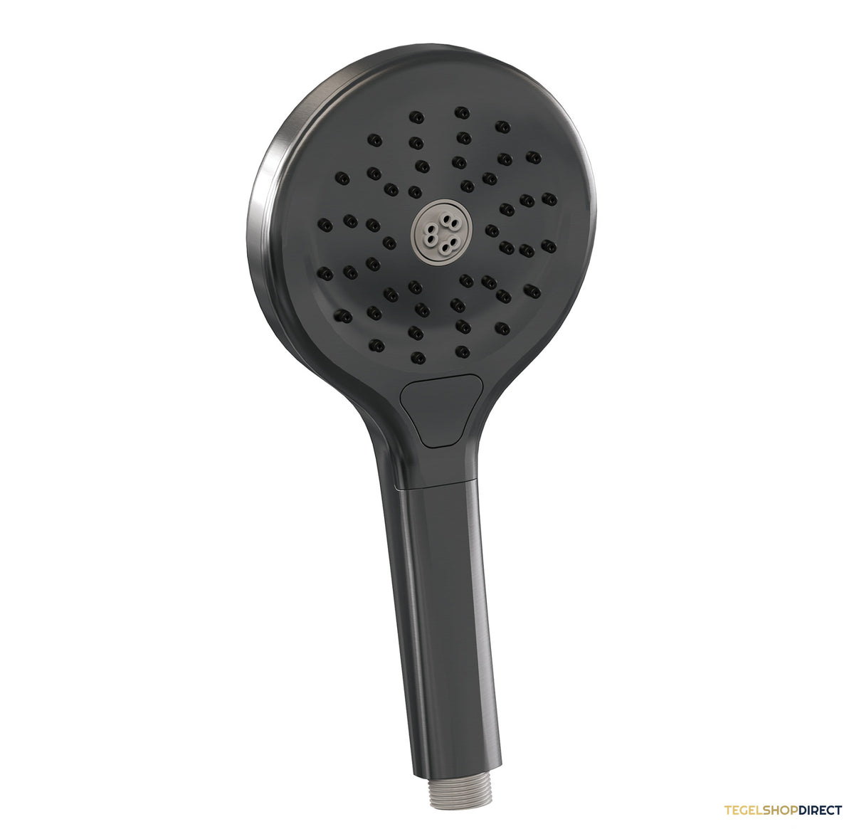Brauer Stripe thermostatische inbouw regendouche 3-weg rechthoekig SET 17 met 25 cm douchekop en gebogen muurarm en 3-standen handdouche en doucheslang en wandaansluitbocht gunmetal geborsteld PVD – afbeelding 8