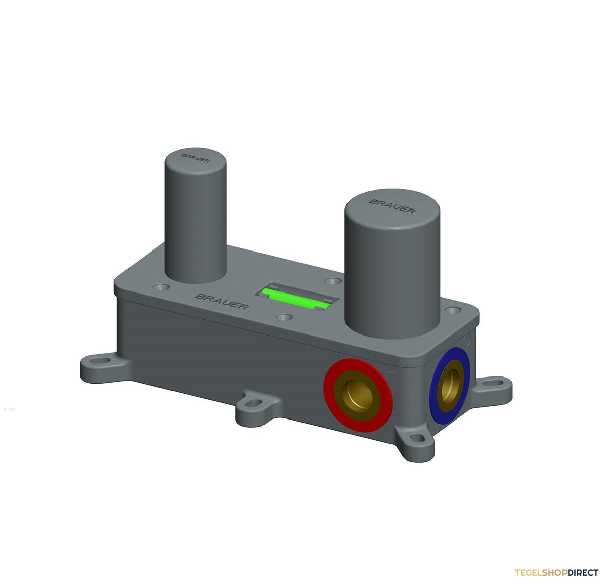 Inbouw Wastafelmengkraan Brauer Brushed Edition Coldstart Gebogen Uitloop Ronde Hendel Rechts Geborsteld RVS PVD Met Rozetten – afbeelding 4