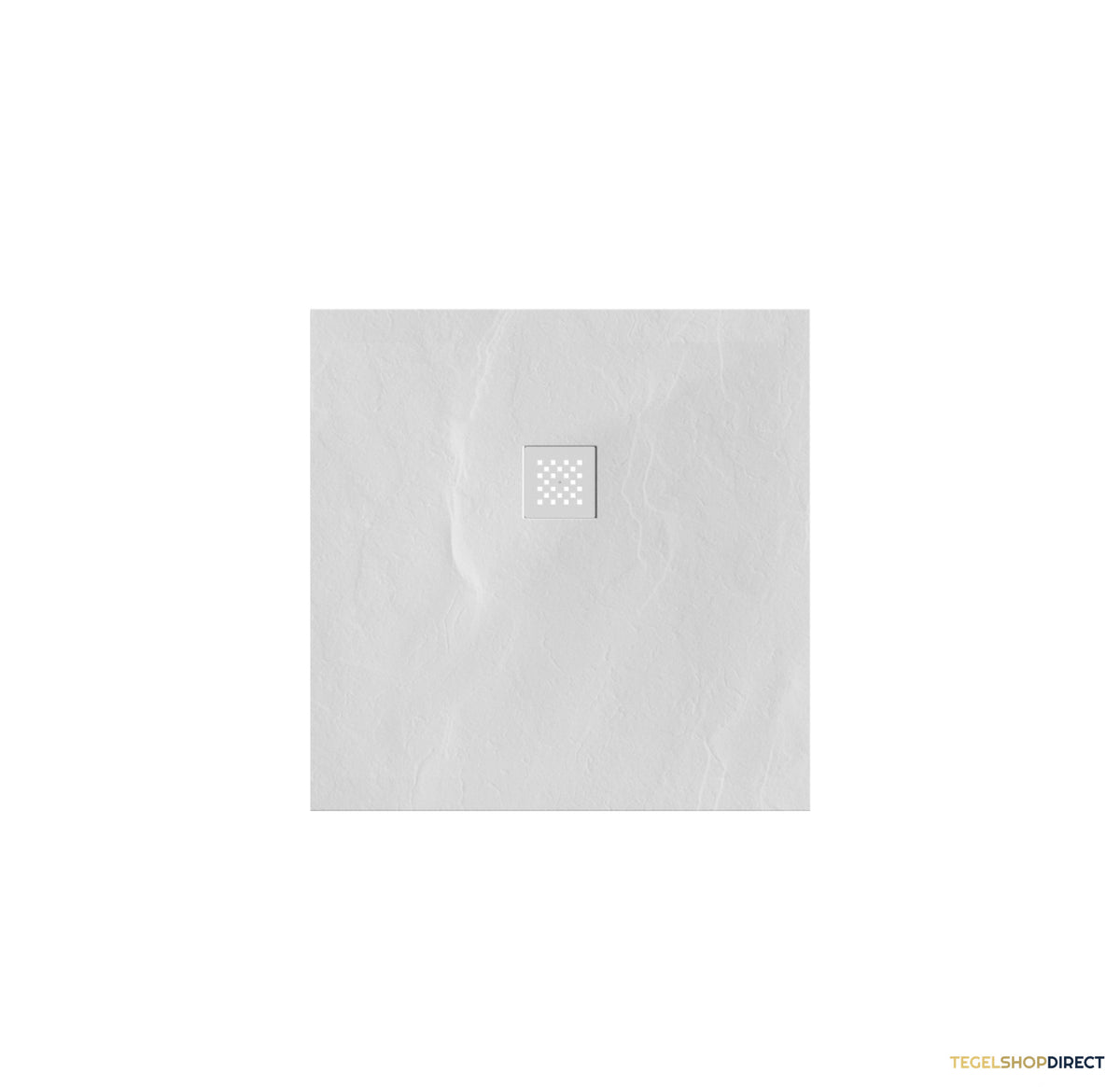BRAUER Douchebak Asteroid 90x90 incl. antislip en antibacterieel mineraalmarmer mat wit – afbeelding 2
