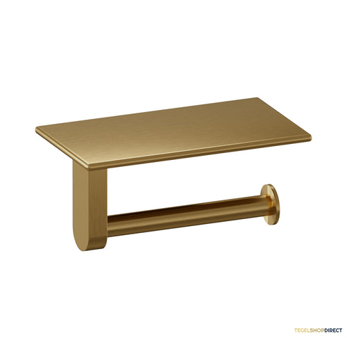 Toiletrolhouder Brauer Gold Edition Met Planchet Goud Geborsteld PVD