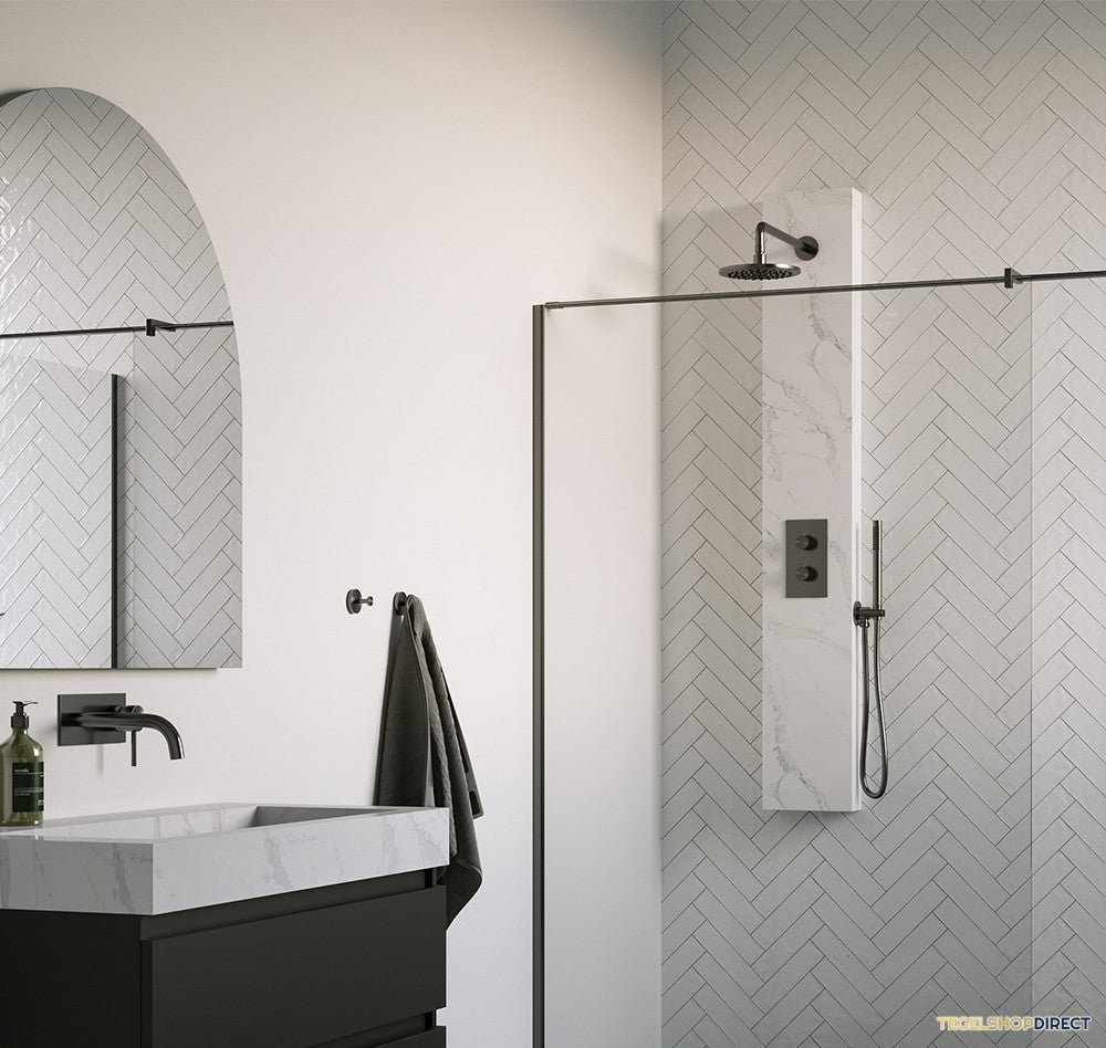 Thermostatisch Douchepaneel Brauer Gunmetal Edition  2-Weg Calacatta Gunmetal SET 01 – afbeelding 2