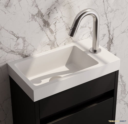 Opbouw Fonteinkraan Brauer Brushed Edition Met Gebogen Uitloop RVS Geborsteld PVD