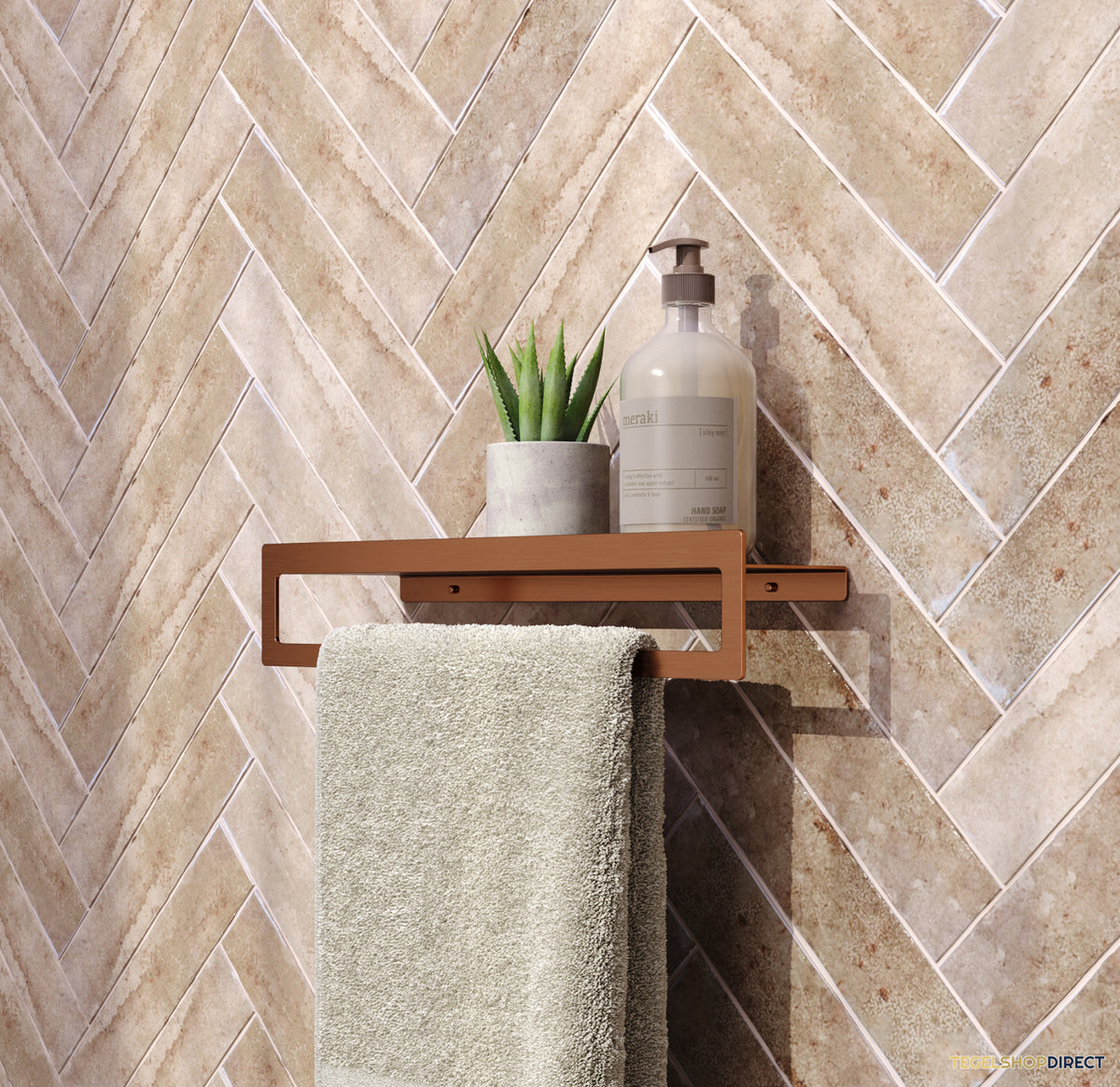 Handoekrek Brauer Copper Edition Met Planchet Koper Geborsteld PVD – afbeelding 3