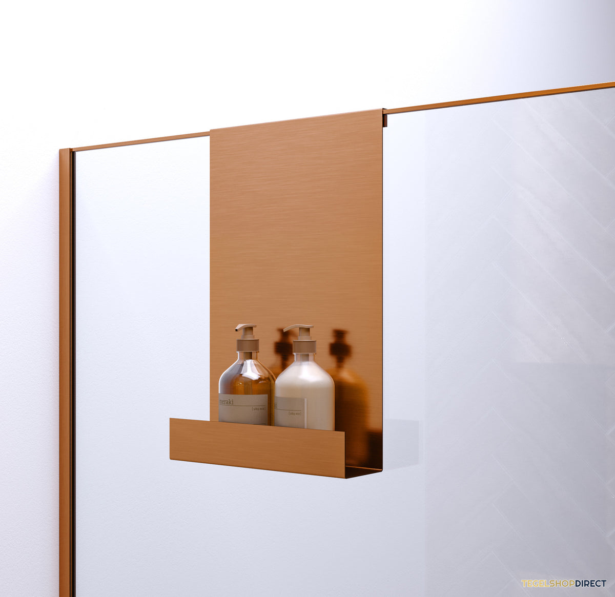 Doucherek Brauer Copper Edition Hangend met Glasklem Koper Geborsteld PVD – afbeelding 2
