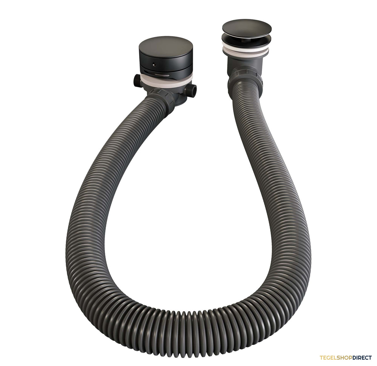 Brauer Stripe thermostatische inbouw badkraan SET 01 met badvulcombinatie en staaf handdouche en doucheslang en wandaansluitbocht mat zwart – afbeelding 8