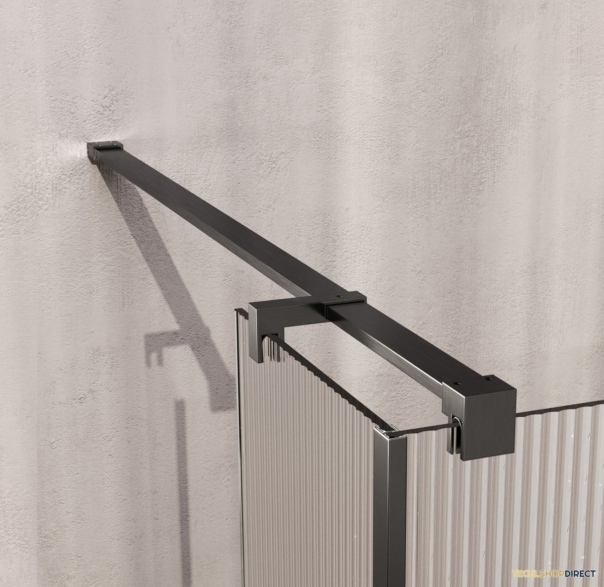BRAUER Oblivion Flow inloopdouche helder ribbelglas 120x200 met zijwand 30 incl. glascoating Geborsteld Koper PVD – afbeelding 4