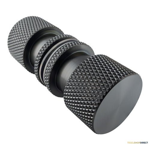 BRAUER Handgreep enkelpunts model B Carving tbv glazen deuren PVD gunmetal geborsteld