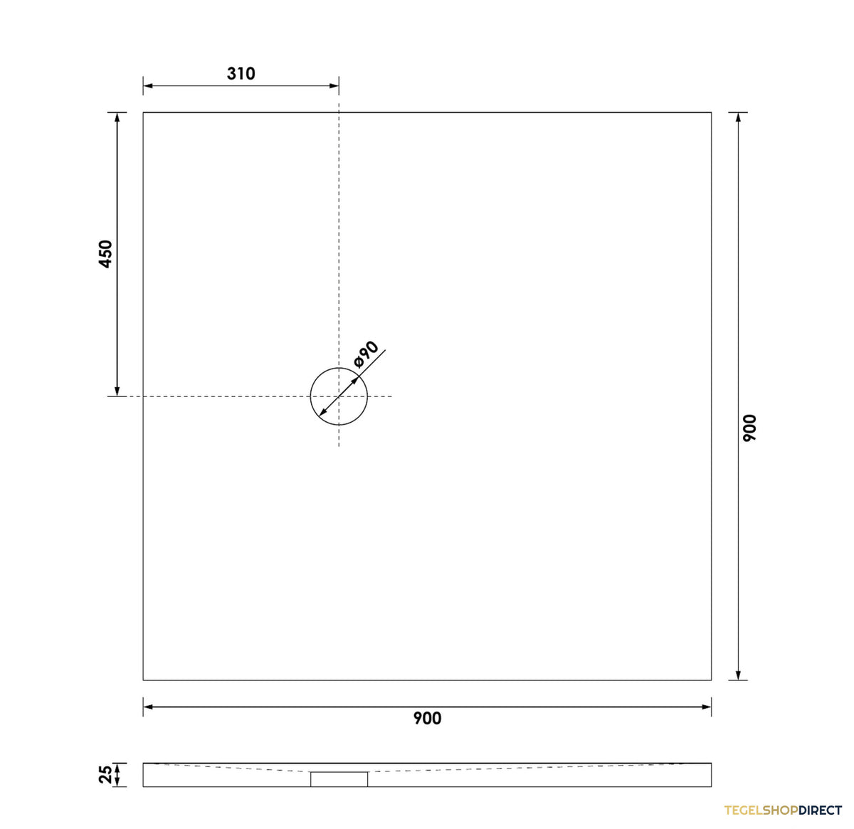 BRAUER Douchebak Asteroid 80x120 incl. antislip en antibacterieel mineraalmarmer mat zwart – afbeelding 9
