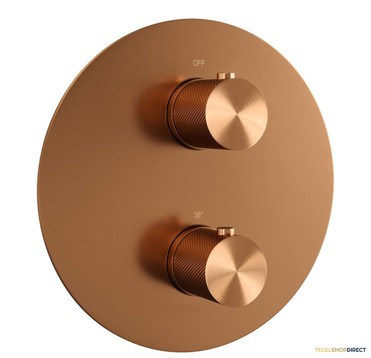 Thermostatische Inbouwdoucheset Brauer Carving Met Ronde Afdekplaat Koper (Alle Opties) – afbeelding 3