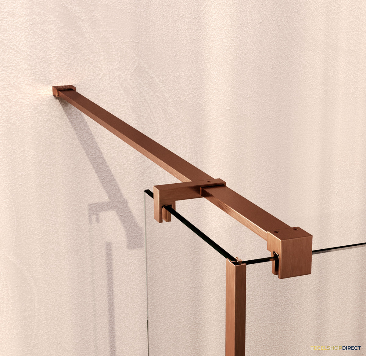 BRAUER Oblivion inloopdouche helder glas 120x200 met zijwand 30 incl. glascoating PVD koper geborsteld – afbeelding 4