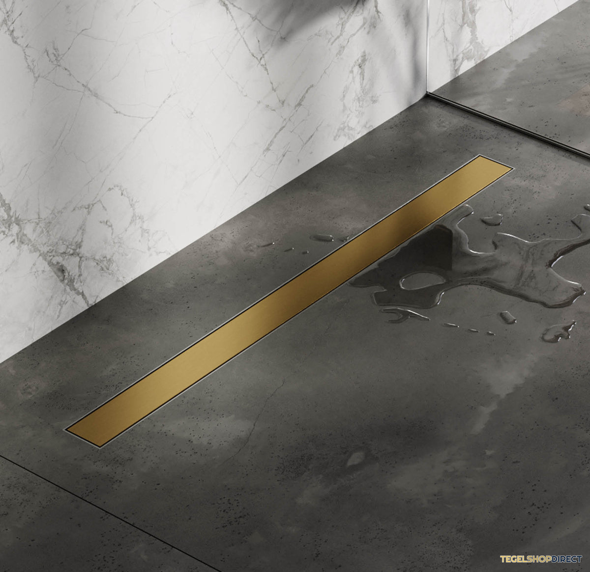Tegelinlegrooster Brauer Gold Edition Omkeerbaar tbv Douchegoot STD/W/PS 100x7 cm Inclusief Afstandhouders – afbeelding 2