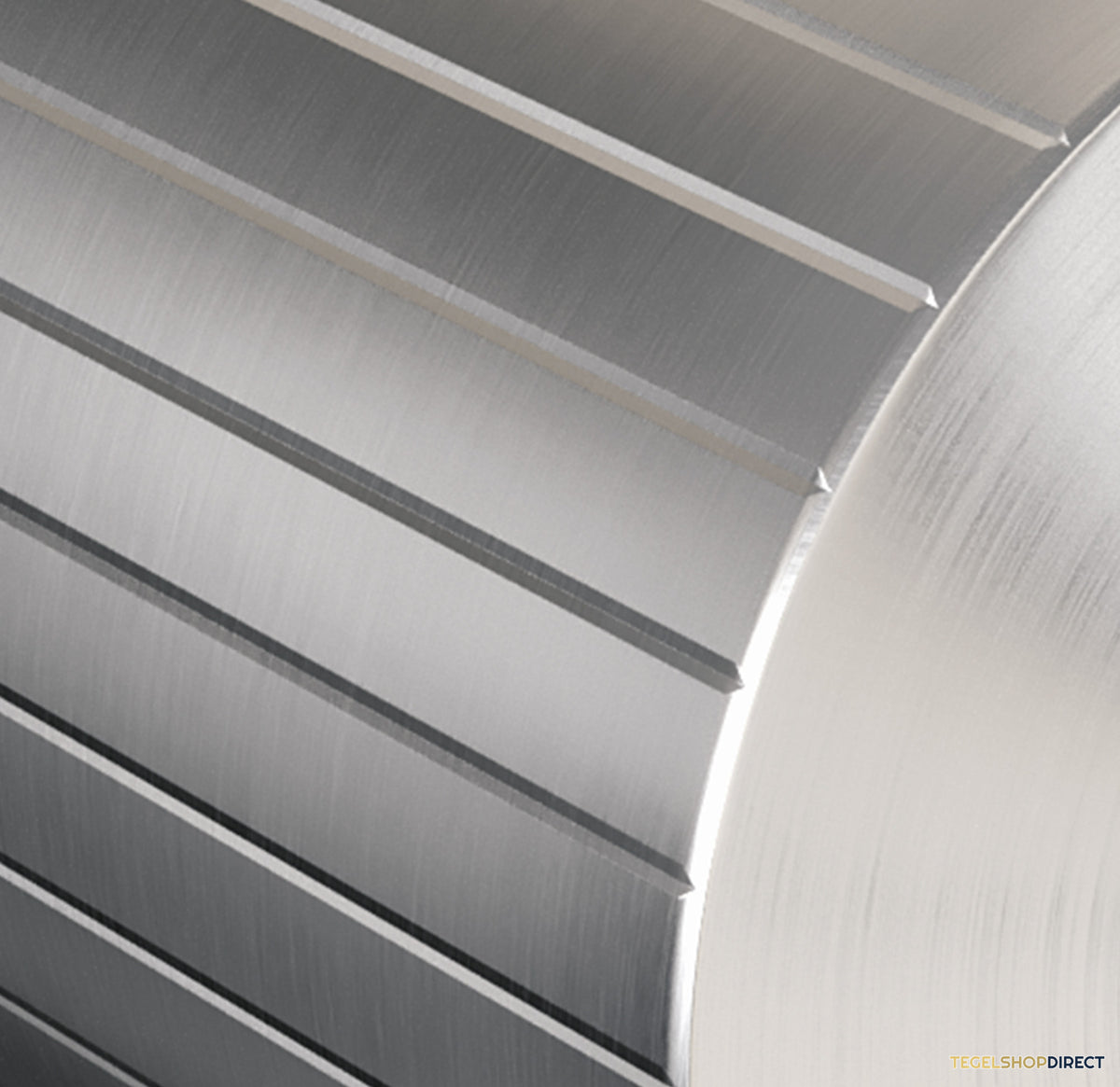 Brauer Stripe 2-weg inbouwthermostaat met drukknoppen met in- en afbouwdelen RVS-kleurig geborsteld PVD – afbeelding 3