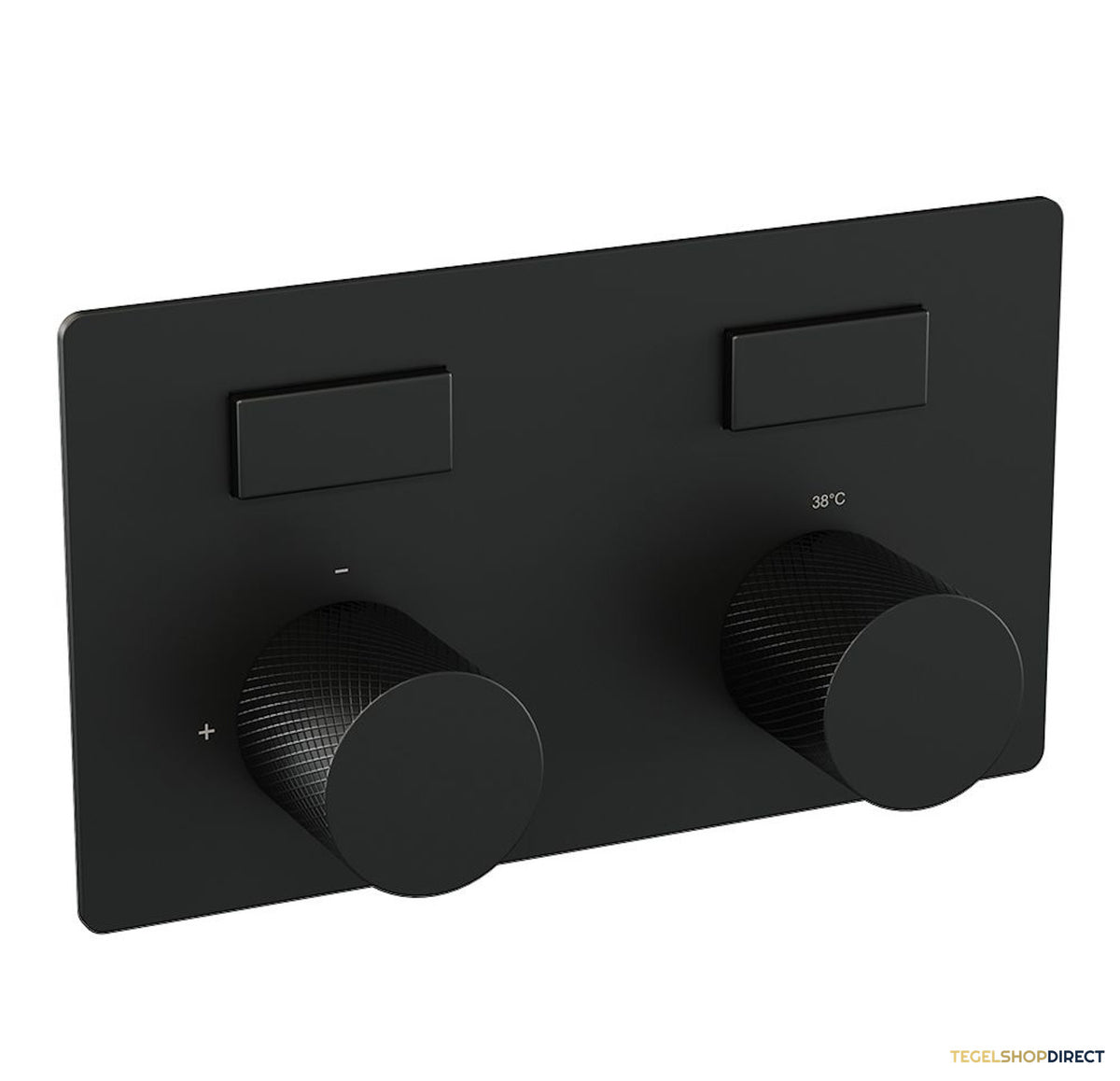 Thermostatische Inbouwdoucheset Brauer Carving Recht Met Drukknoppen Mat Zwart (Alle Opties) – afbeelding 3