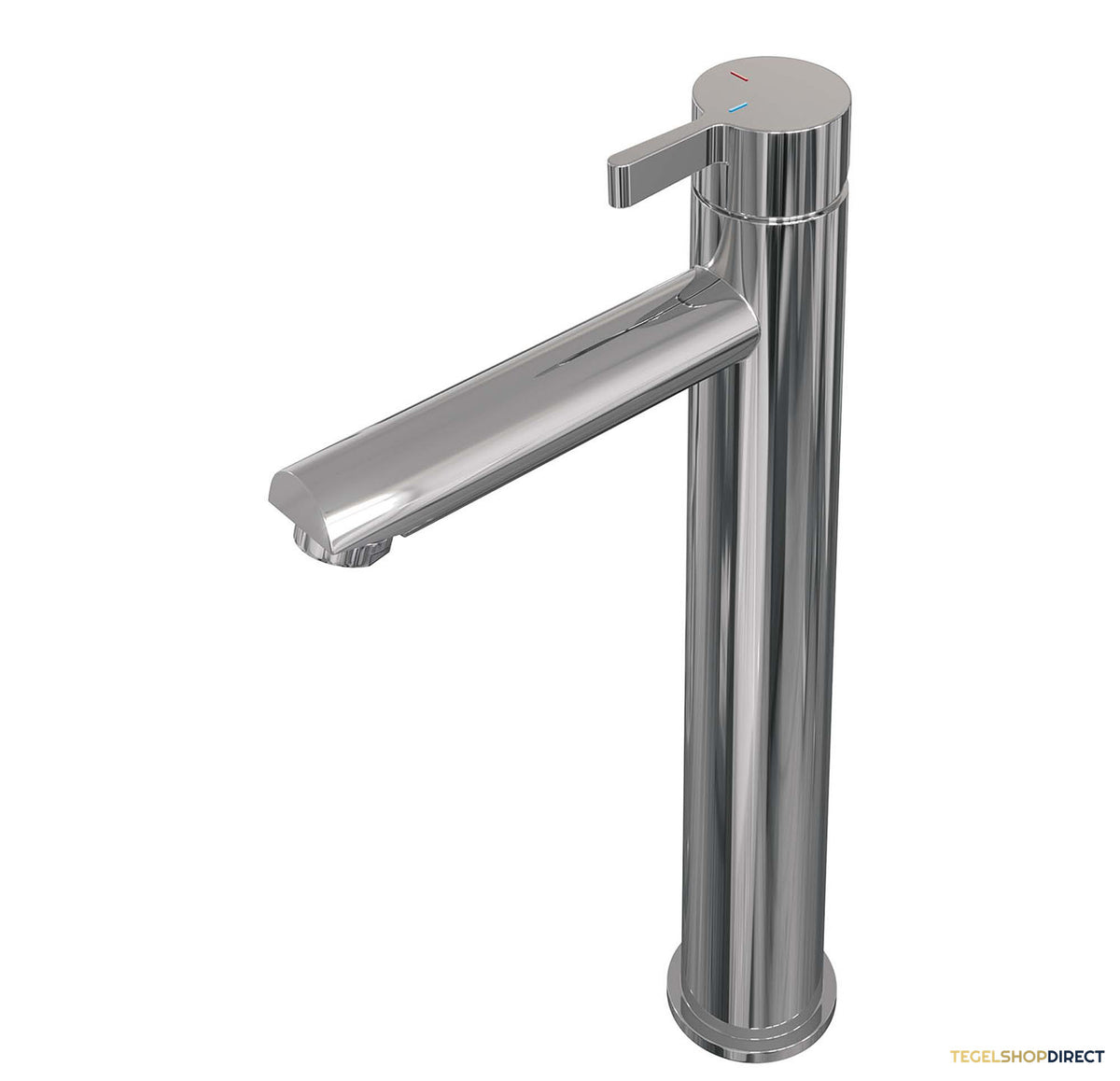 Wastafelmengkraan Brauer Chrome Edition Coldstart Opbouw Hoog Halfronde Hendel Chroom