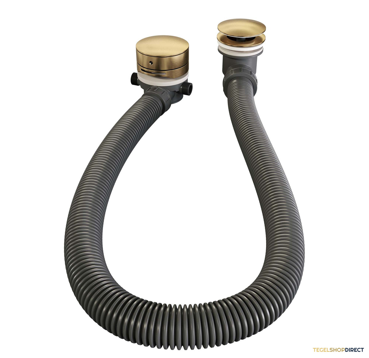 Brauer Stripe thermostatische inbouw badkraan SET 02 met badvulcombinatie en 3-standen handdouche en doucheslang en wandaansluitbocht goud geborsteld PVD – afbeelding 8