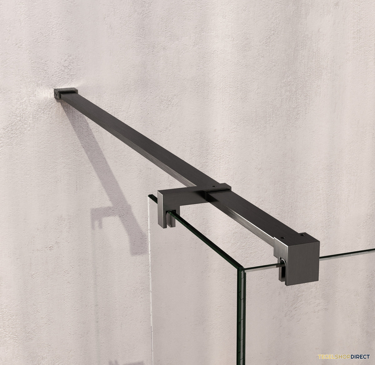 BRAUER Void inloopdouche helder glas 130x200 met 40 zijwand incl. glascoating PVD gunmetal geborsteld – afbeelding 4