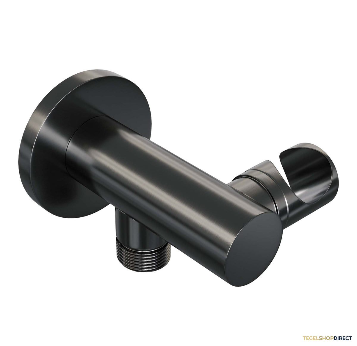 Brauer Stripe thermostatische inbouw badkraan SET 02 met uitloop en 3-standen handdouche en doucheslang en wandaansluitbocht gunmetal geborsteld PVD – afbeelding 7