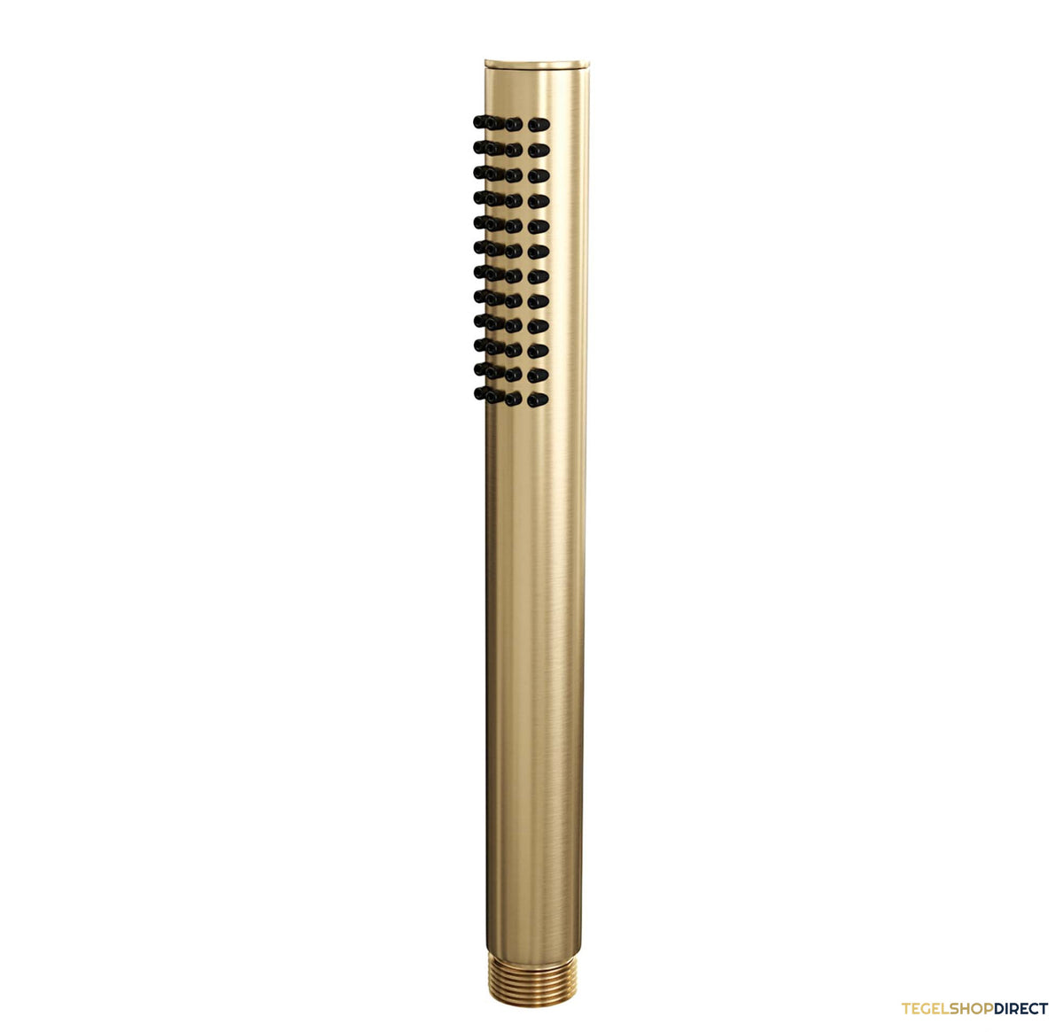Brauer Stripe thermostatische inbouw regendouche 3-weg rond SET 38 met 25 cm douchekop en gebogen muurarm en staaf handdouche en doucheslang en wandaansluitbocht goud geborsteld PVD – afbeelding 8