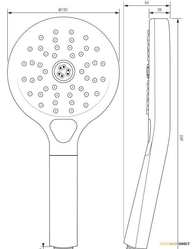 Handdouche Brauer Gunmetal Edition 3-Standen Geborsteld Gunmetal – afbeelding 2