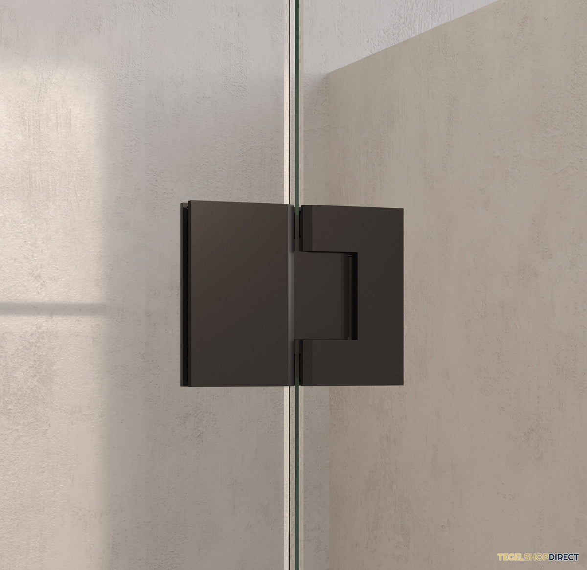 BRAUER Void nisdeur 2-delig helder glas 130x200 omkeerbaar met draaideur 60 aan glas incl. glascoating mat zwart – afbeelding 4