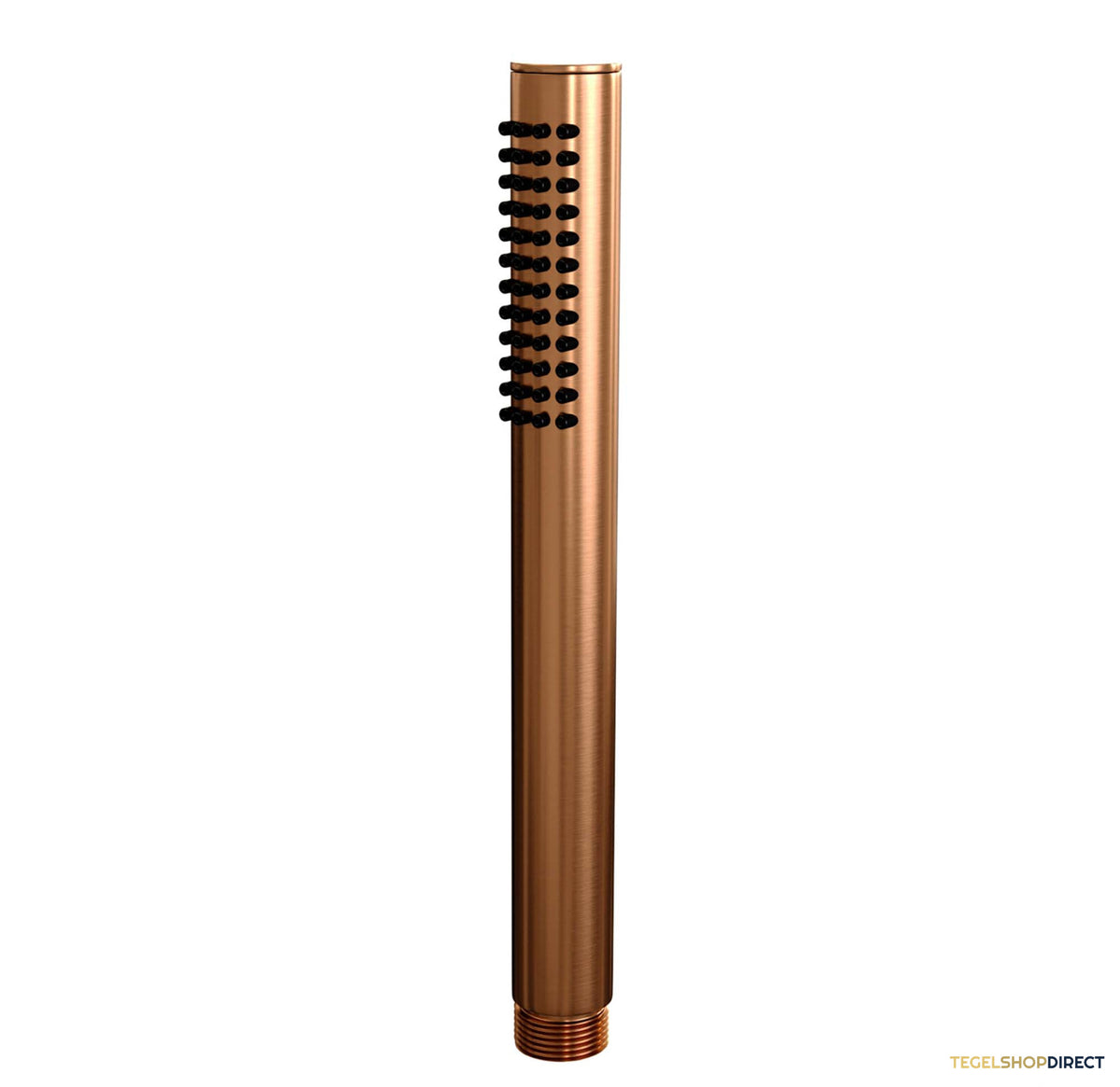 Brauer Stripe thermostatische inbouw regendouche 3-weg rond SET 38 met 25 cm douchekop en gebogen muurarm en staaf handdouche en doucheslang en wandaansluitbocht koper geborsteld PVD – afbeelding 8