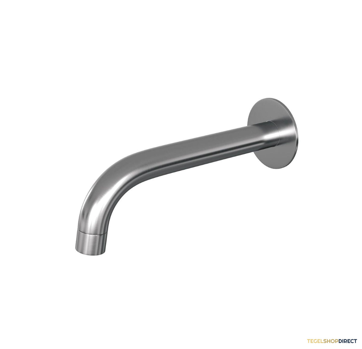 Uitloop Brauer Gebogen Incl Rozet 65mm PVD-Coating Geborsteld RVS
