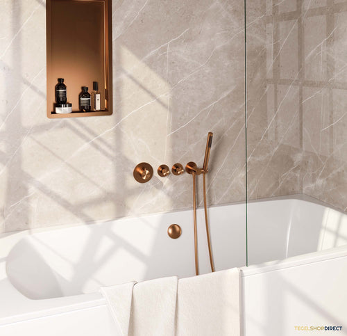 Inbouwthermostaat set Brauer Copper Edition Incl Badafvoer Geborsteld Koper (Keuze Handdouche)