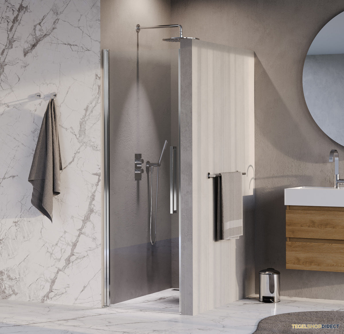 BRAUER Cosmic Nisdeur Draaiend 70x200 Omkeerbaar Helder Glas Incl. Glascoating Chroom