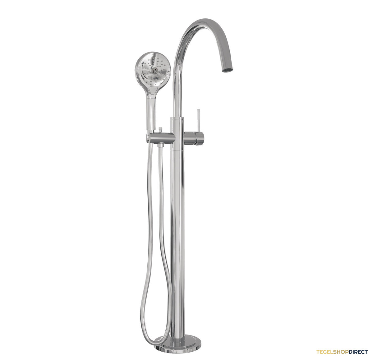 Vrijstaande Badkraan Brauer Chrome Met Handdouche Rond Chroom – afbeelding 3