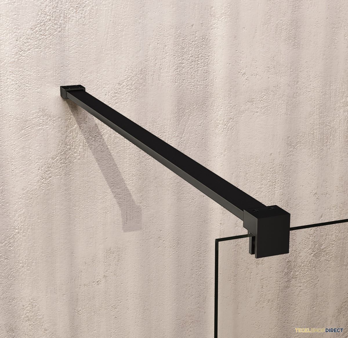 BRAUER Stabilisatiestang 120 Zonder Glasdeel, Wanddeel En T-Koppelstuk Mat Zwart – afbeelding 2