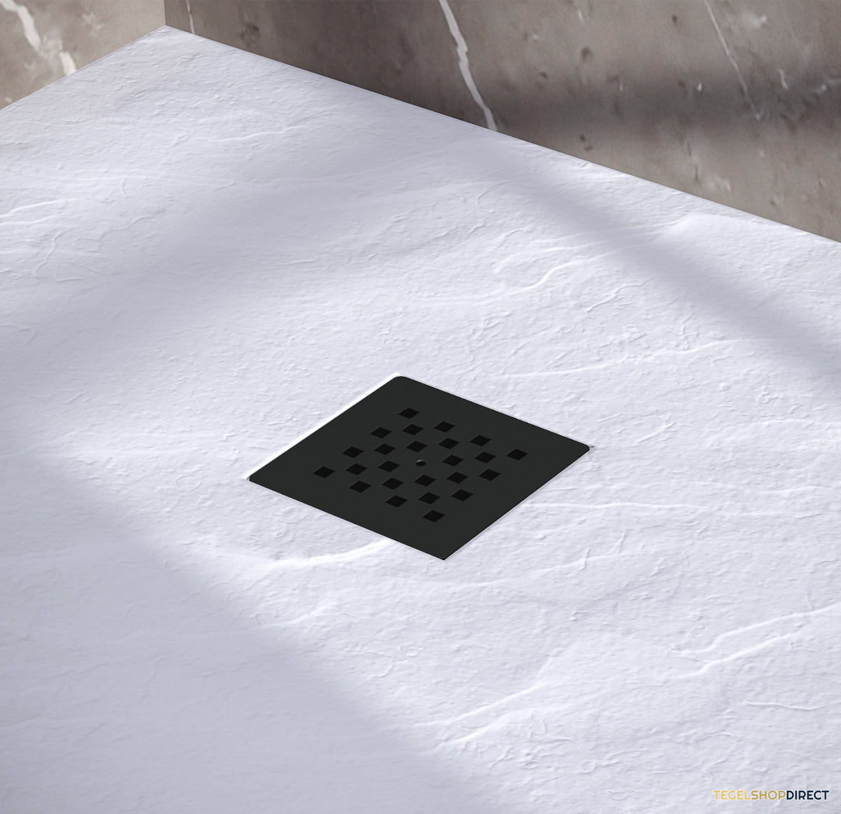 BRAUER Douchebak Asteroid 80x140 incl. antislip en antibacterieel mineraalmarmer mat wit – afbeelding 8