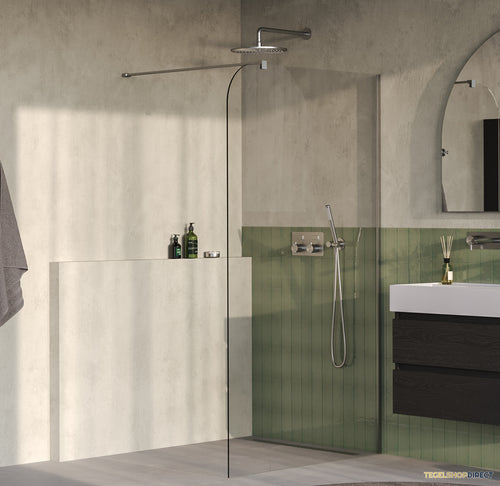 BRAUER Orion inloopdouche helder glas 120x200 incl. glascoating Geborsteld RVS PVD