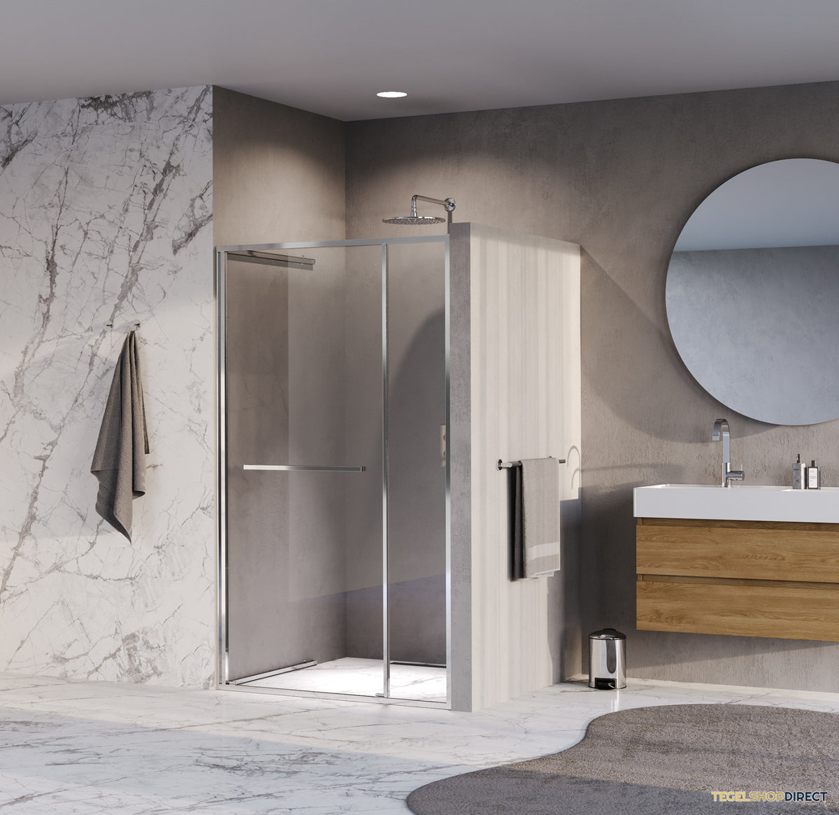 BRAUER Luminis Nisdeur 2-Delig Naar Binnen Draaiend 120x200 Omkeerbaar Helder Glas Incl. Glascoating Chroom – afbeelding 2