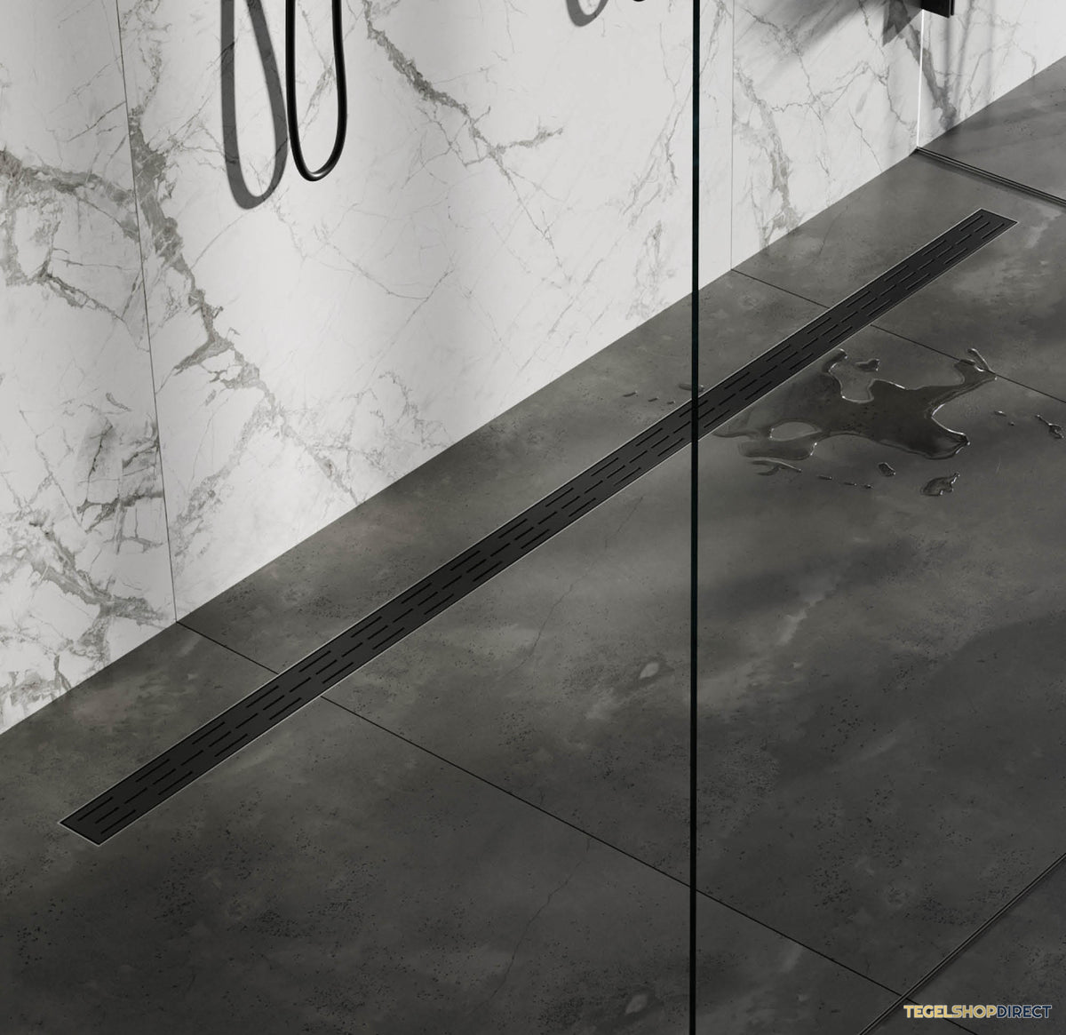 Douchegootrooster Brauer StanGrid Zwart Standaard tbv Douchegoot STD/W/PS 200x7 cm – afbeelding 2