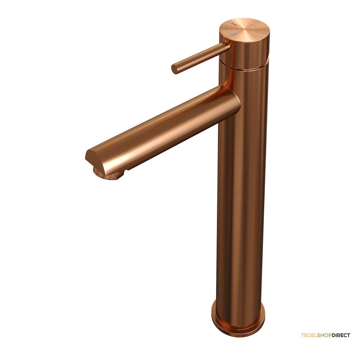 Wastafelmengkraan Brauer Copper Edition Coldstart Opbouw Hoog Ronde Hendel Geborsteld Koper PVD
