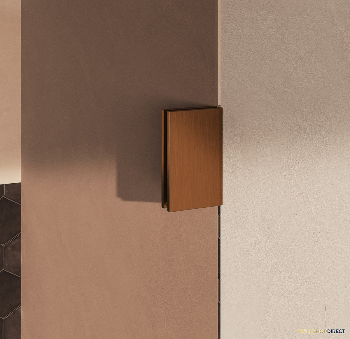 BRAUER Void Badwand 80x140 Brons Glas Incl. Glascoating PVD Koper Geborsteld – afbeelding 3