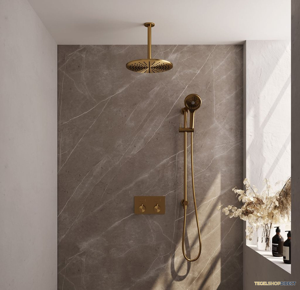 Thermostatische Inbouwdoucheset Brauer Gold Edition Recht Met Drukknoppen (Alle Opties) – afbeelding 2