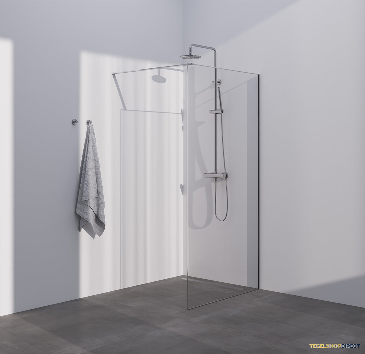 BRAUER Season inloopdouche model D helder glas 90x200 incl. glascoating Season-RVS-kleurig – afbeelding 2