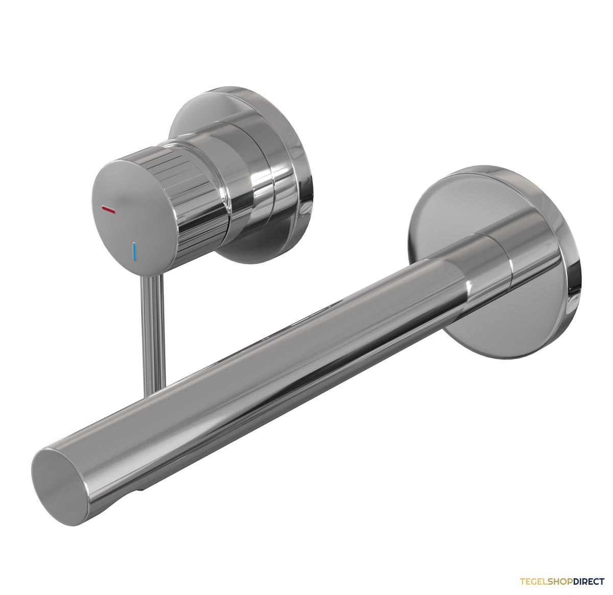 Brauer Stripe inbouw wastafelmengkraan met rechte uitloop en rozetten model A2 chroom