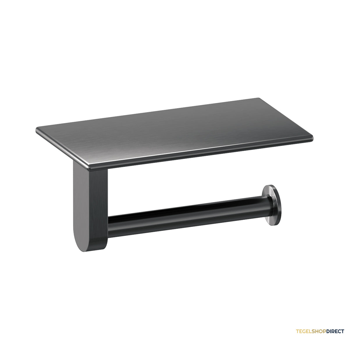 Toiletrolhouder Brauer Gunmetal Edition Met Planchet Gunmetal Geborsteld PVD