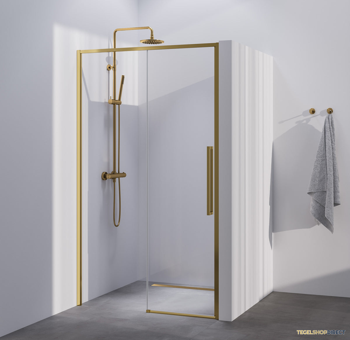BRAUER Season nisdeur model B met schuifdeur helder glas 120x200 omkeerbaar incl. glascoating Season-Goud