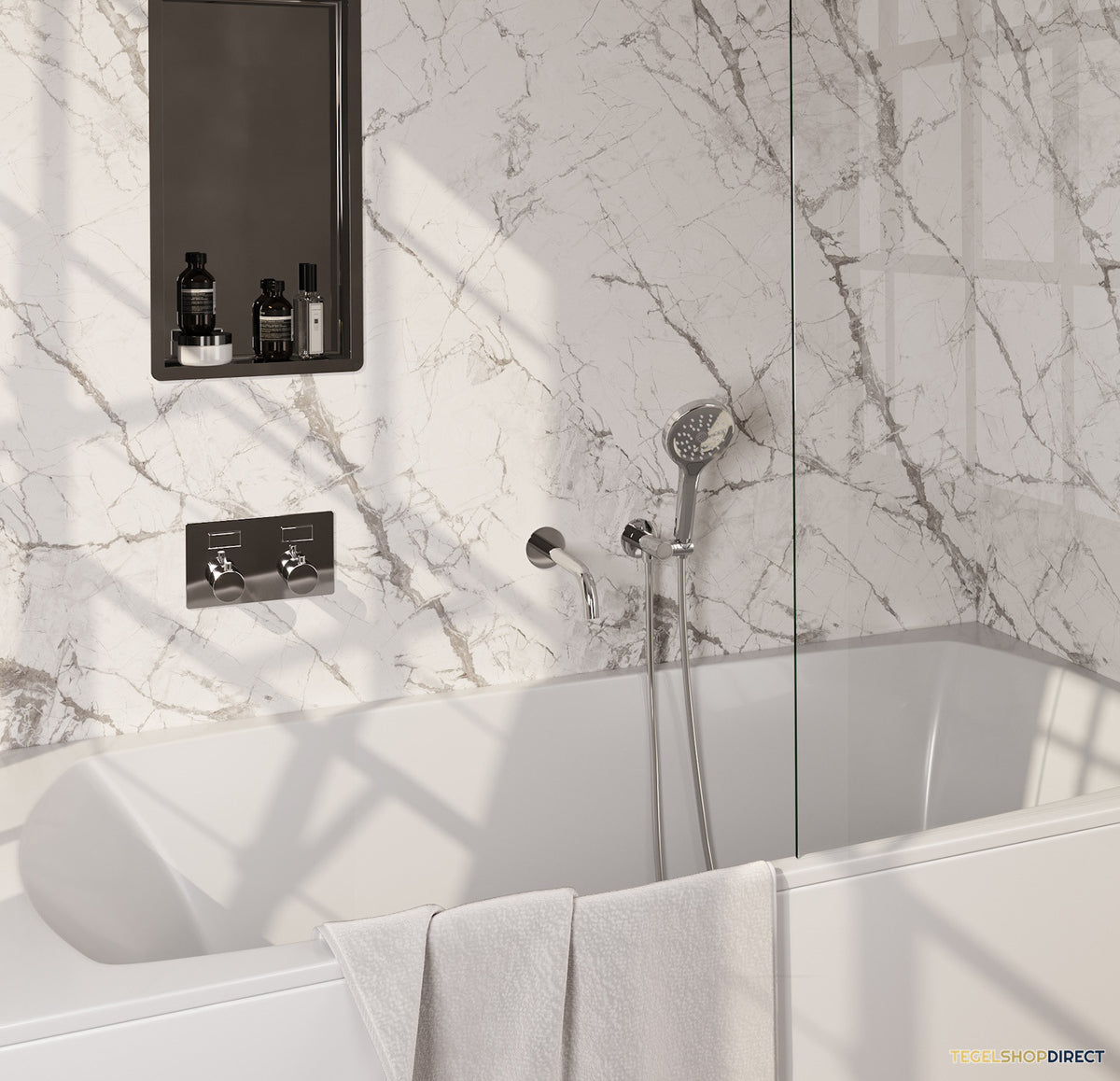 Inbouwthermostaat set Brauer Chrome Edition Met Drukknoppen Incl Baduitloop Chroom (Keuze Handdouche) – afbeelding 2