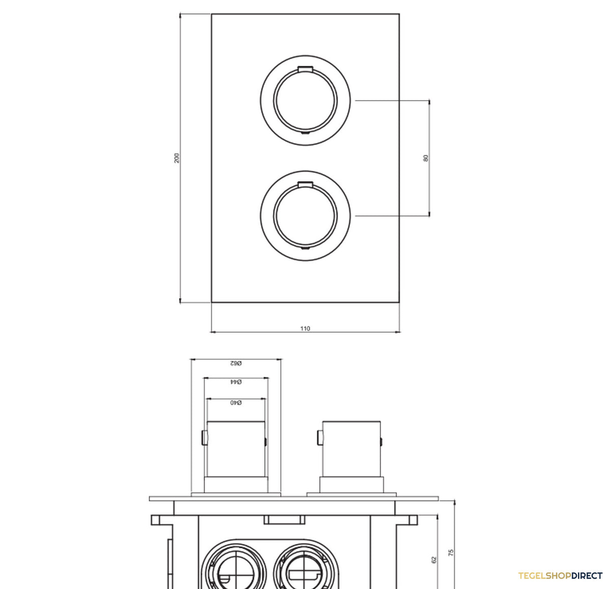 Inbouw Douchethermostaat Brauer Chrome Edition Compleet – afbeelding 3