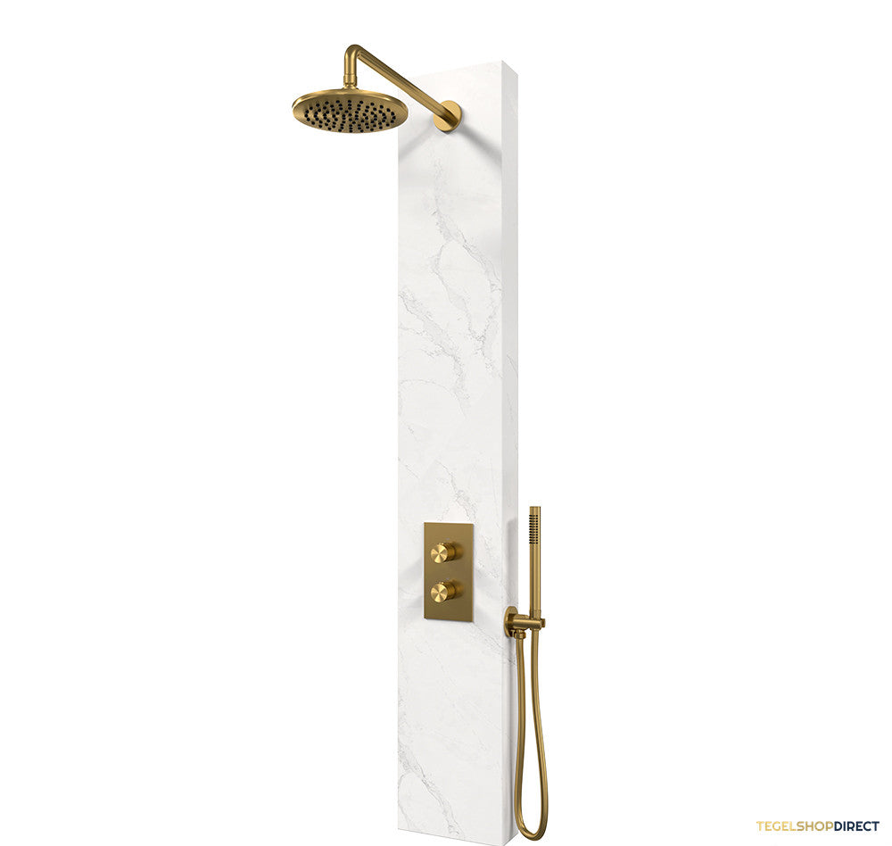 Thermostatisch Douchepaneel BRAUER Gold Edition 2-weg Calacatta gold SET 01