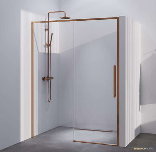 BRAUER Season nisdeur model B met schuifdeur helder glas 140x200 omkeerbaar incl. glascoating Season-Koper