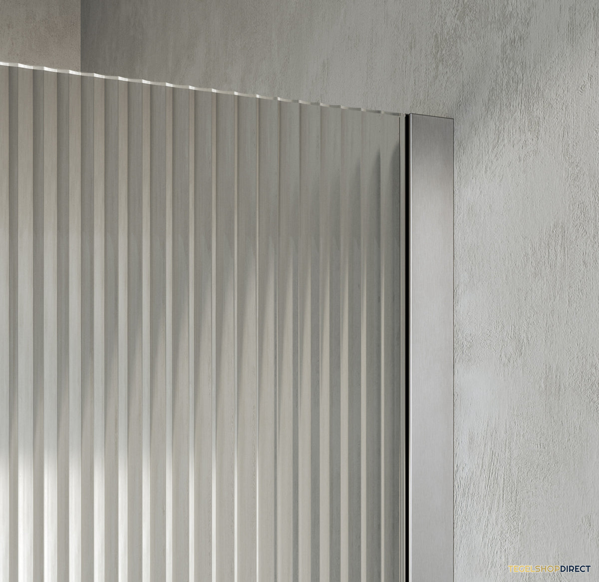 BRAUER Oblivion Flow inloopdouche helder ribbelglas 120x200 incl. glascoating Geborsteld RVS PVD – afbeelding 3
