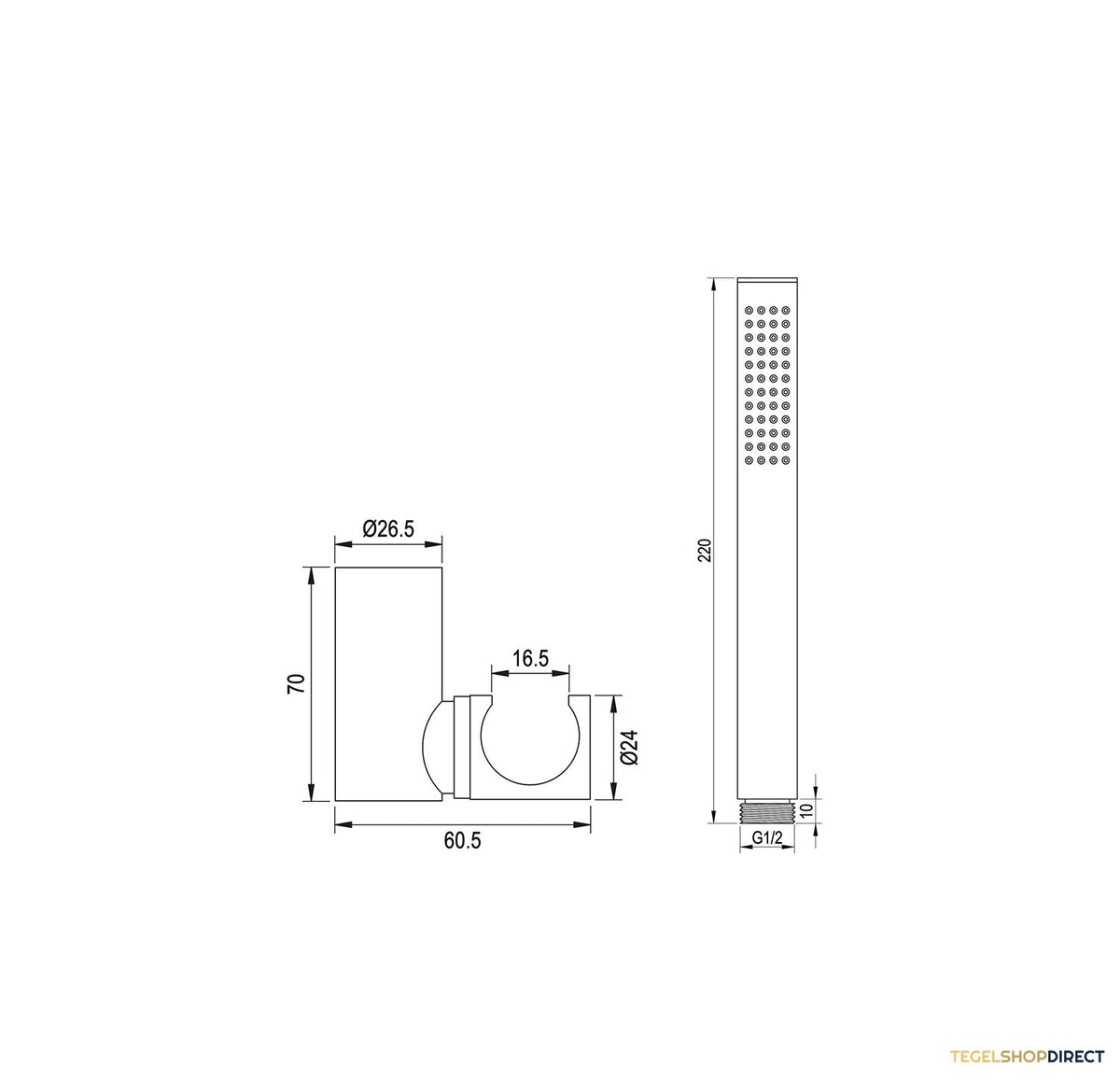 Opbouwset Bad- en Douchekraan Brauer Chrome Carving Thermostatisch Met Wandhouder Chroom – afbeelding 8