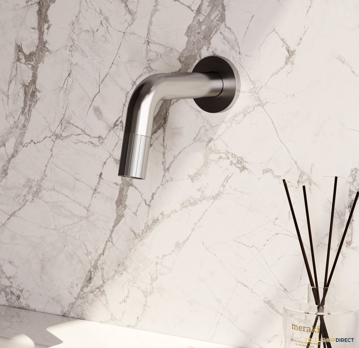 Brauer Stripe inbouw fonteinkraan inkortbaar RVS-kleurig geborsteld PVD – afbeelding 2